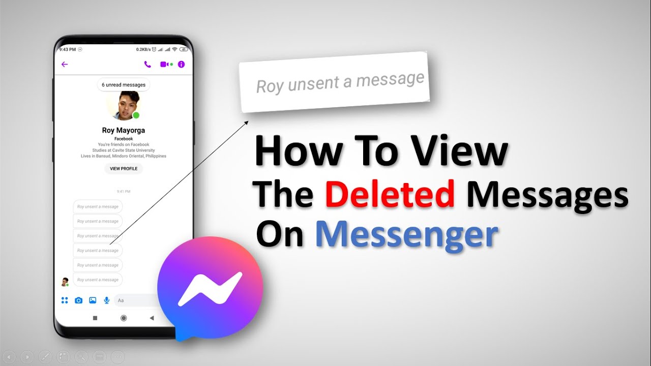 how to find deleted messages on messenger
