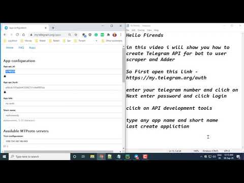 how to create Telegram API for bot to use scraper and Adder #2 1