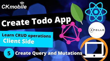 React, GraphQL, MongoDB and Apollo Client | Create Todo App #5  Create graphql query and mutation