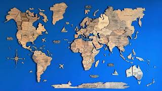 WORLD MAP  | 3D Wall Art Decor