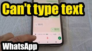 Perché non riesco a digitare messaggi di testo su WhatsApp? | Messaggio vocale accidentale, regis... screenshot 1
