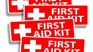 PD025 2-Pack Emergency First Aid Kit Decal Sticker THIS IS NOT AN EMERGENCY KIT | 3.8-Inch Premium Q