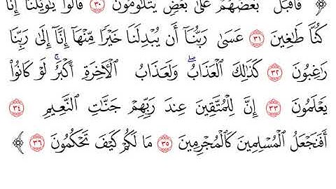 سورة القلم من الآية (30) حتى الآية (36)