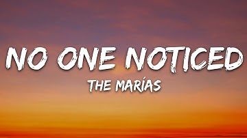 The Marías - No One Noticed (Lyrics)