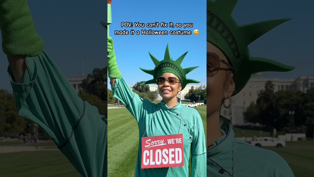 Gov is shut down,but my sense of humor isnt #halloween #funny #halloweencostume #governmentshutdown