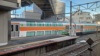 【E233系中央線グリーン車組み込みに伴う性能確認試運転】E233系0番台トタH57編成(グリーン車組み込み・12両編成)が豊田駅で入庫しているシーンを車内より撮影(試9553M)2022.8.31