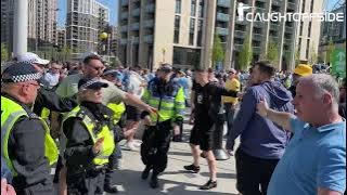 FA Cup Semi-Final - Manchester City and Liverpool fans clash