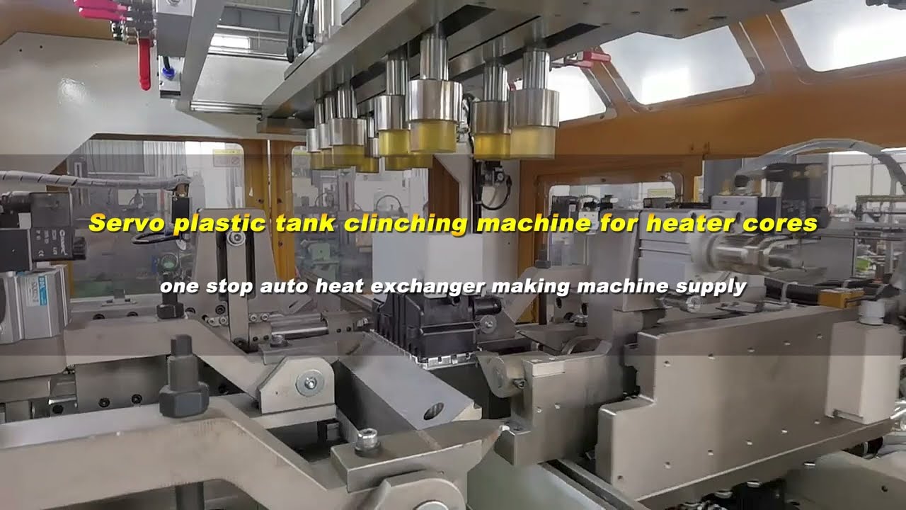 auto / car heater core plastic tank clinching machine , plastic tank crimping machine