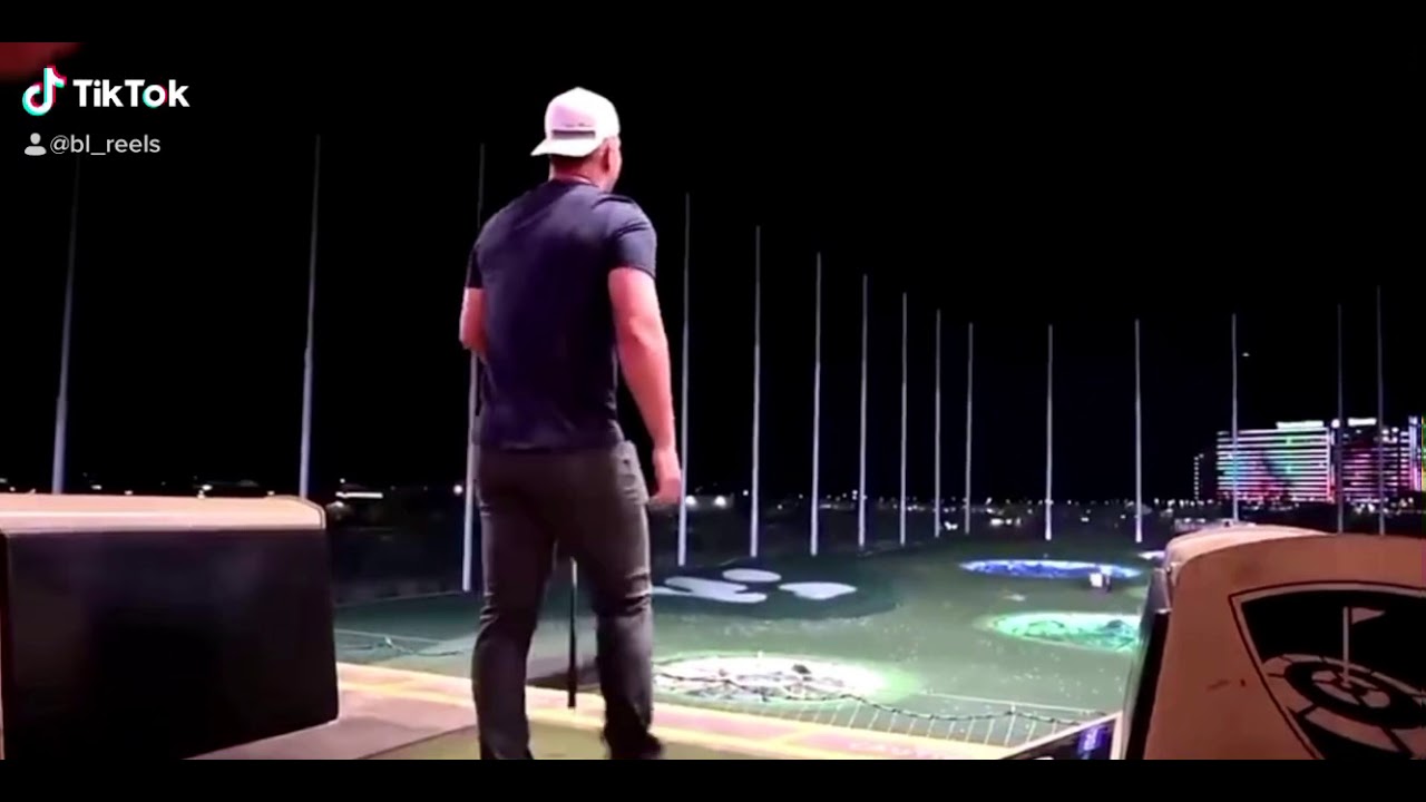 Mike trout hitting golf ball