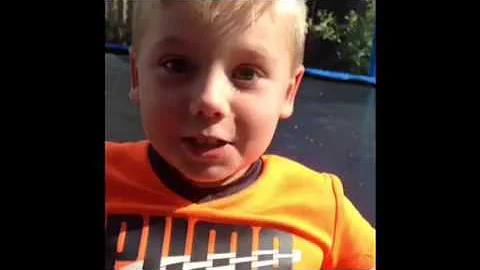 Trampoline tricks with cousin and friends