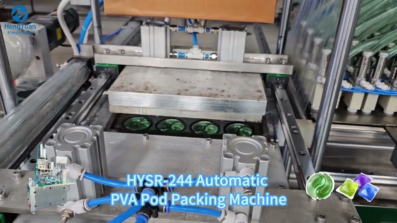 HYSR-244  Automatic Dishwashing Powder and Liquid PVA Water-Soluble Film Pods Packing Machine