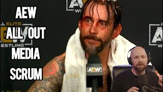 AEW CM Punk All Out Media Scrum Reaction  Notsam Wrestling