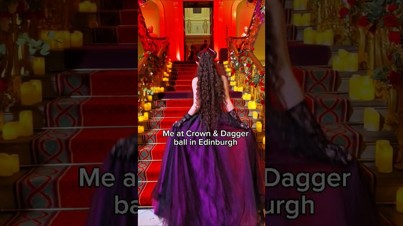 Crown and Dagger ball in Edinburgh 👑🗡️💜✨ Fantasy ball #shorts #fantasy #cosplay #fantasyball