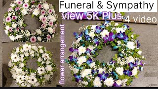 Funeral & Sympathy flower arrangement how to make flower arrangement with foam flower#blue flower#