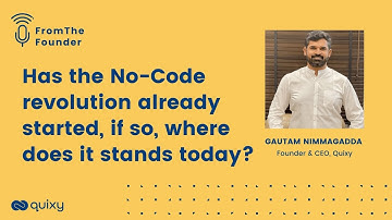 Has the No-Code revolution already started? | From The Founder | #nocode
