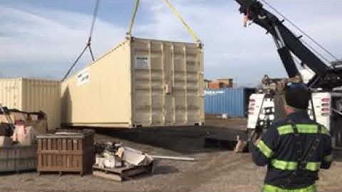 Loading A 40ft Cargo Container with a Rotator