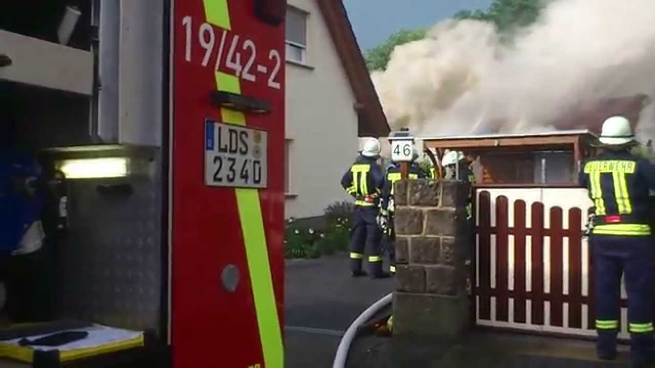 Brand Gebäude in Groß Wasserburg