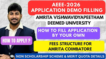 Demo-aanvraag voor toelating tot Amrita University | Hoe u zich kunt aanmelden voor zowel het Mer...