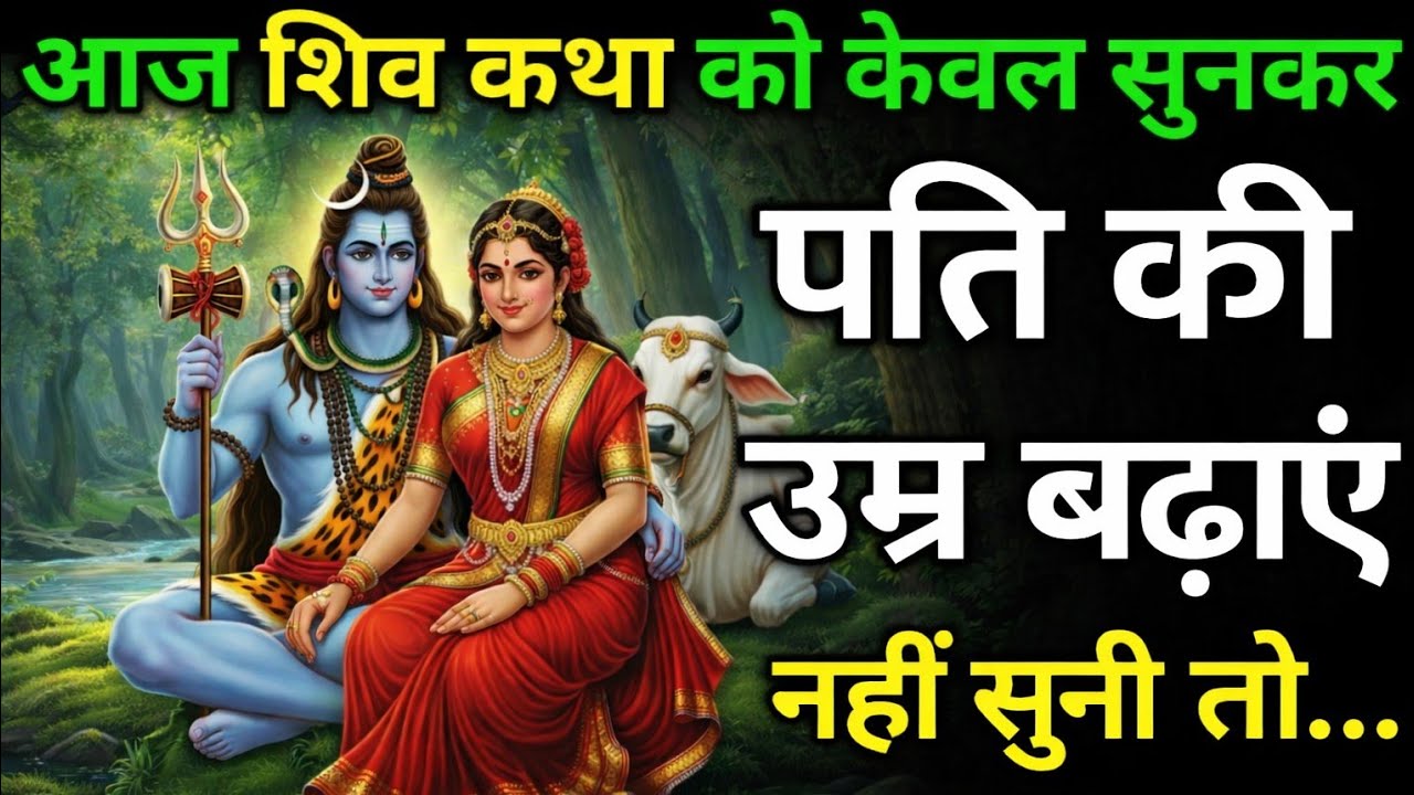 भगवान शिव की कथा सुनने से पति की उम्र बढ़ जाएगी | Shiv Katha | #shivkatha #bhakti