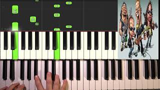 &quot;Enter Sandman&quot; Piano Tutorial (Easy) Metallica