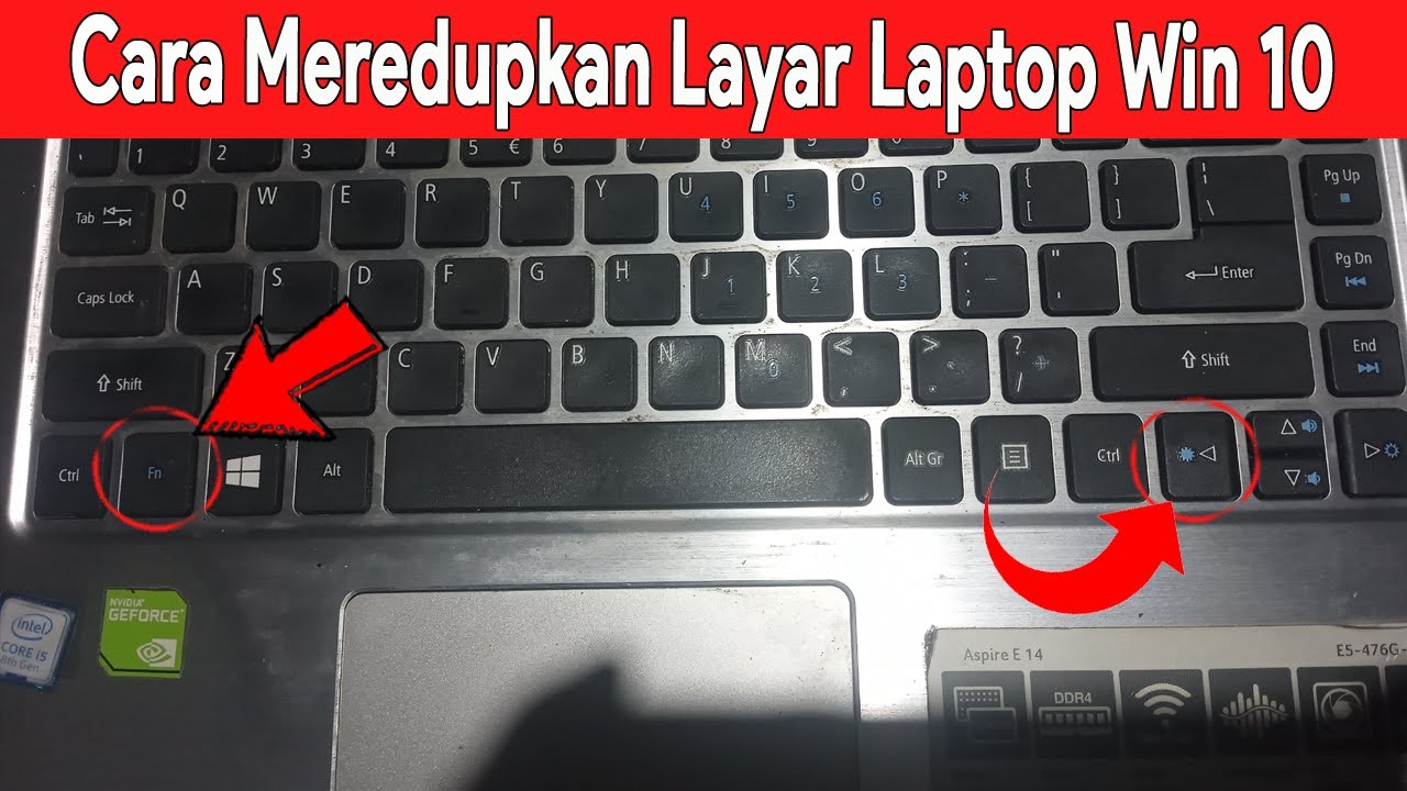 Cara meredupkan layar laptop windows 10 youtube