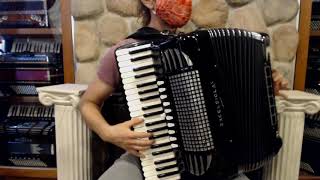3957 - Black Excelsiola Art Van Damme Piano Accordion LLM $3999