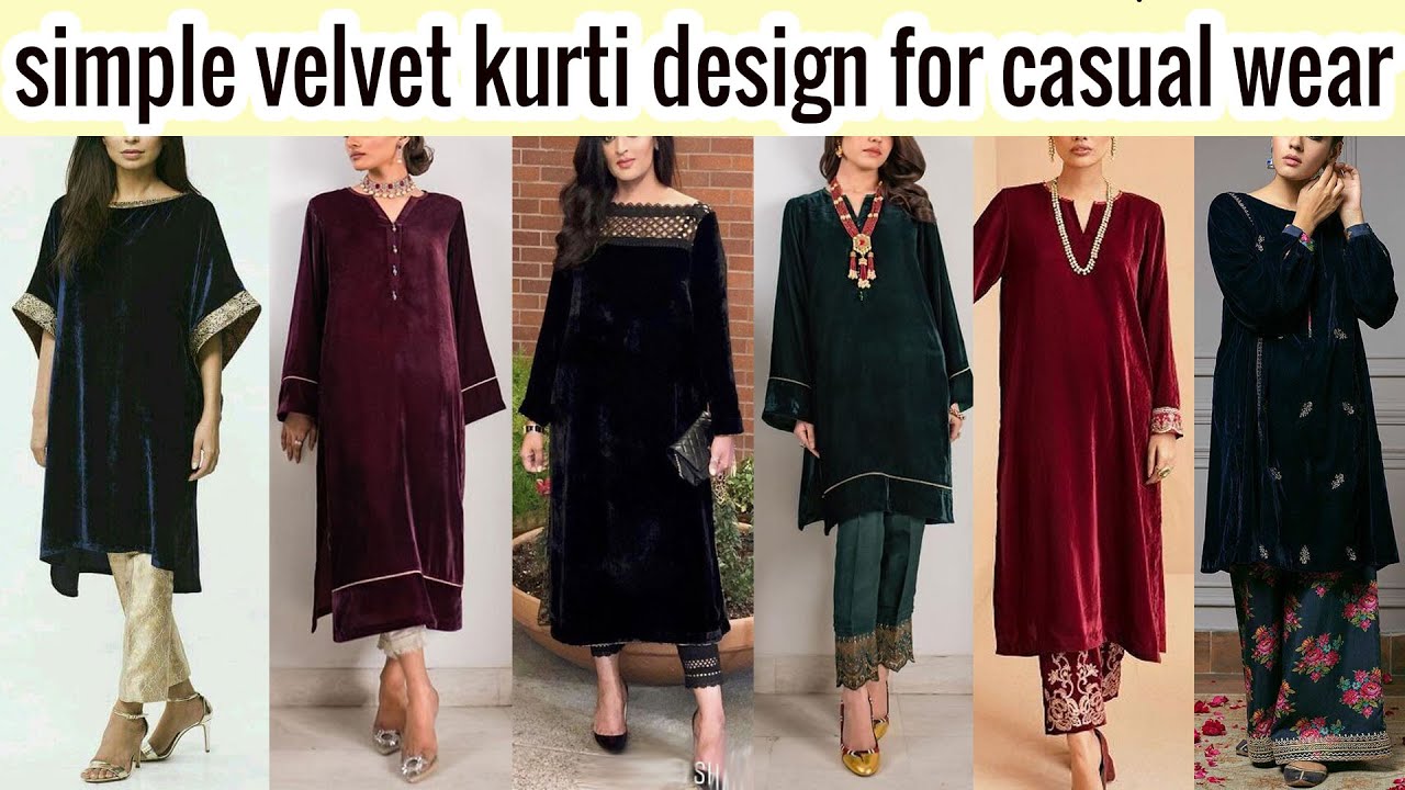 Girls Velvet Kurti Design Ideas | Velvet gown Designs | Velvet Dress Designs  For Winter | Velvet dress designs, Pakistani fashion party wear, Velvet  suit design