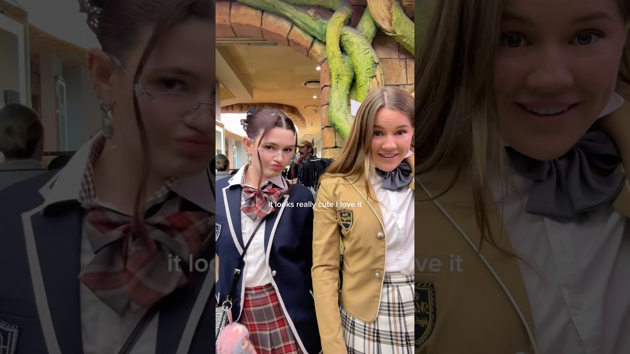Dressing up in K-drama school uniforms at Lotte World 🎀🎀🎀 ​⁠