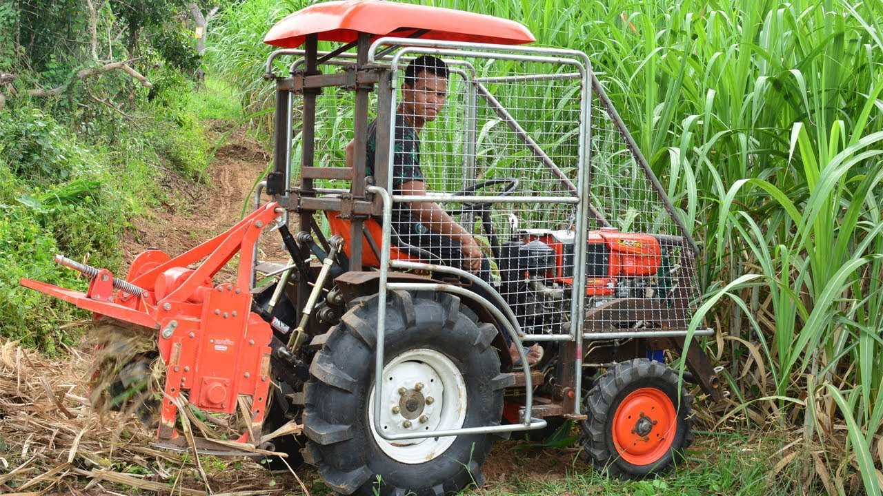 รถไถสิงโตทอง เข้าร่องอ้อยปั่นโรตารี่ งานนี้สบายๆ (ร้านประเสริฐการช่าง) 044679229 | Che Chef