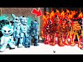 ALL FIRE ANIMATRONICS vs ALL ICE ANIMATRONICS (GTA 5 FNAF Mods)