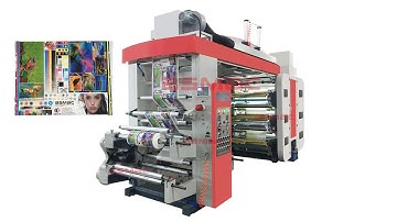 High speed high quality 6 colors film paper non woven flexo printing machine printing speed 120m/min