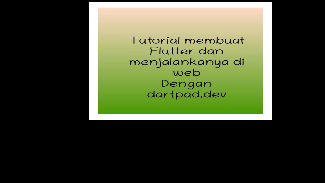 Buat program flutter tanpa install SDK #flutter #tutorial - YouTube