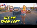 WOMAN CAUSES ACCIDENT AND DOESN&#39;T STICK AROUND FOR THE POLICE || Road Rage USA &amp; Canada