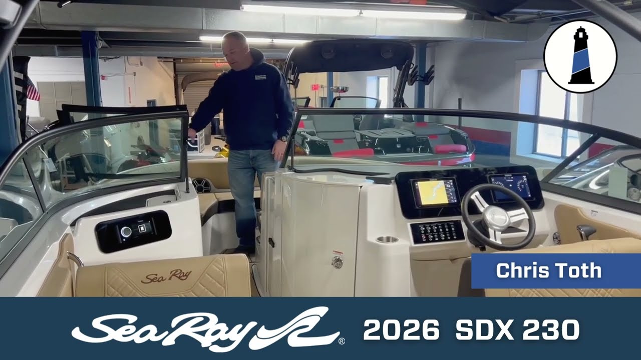 New 2026 Sea Ray SDX230 23 ft Sterndrive Bowrider Boat For Sale In Greentown, PA: Walkthrough