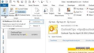 Find subfolders in Outlook mailboxes