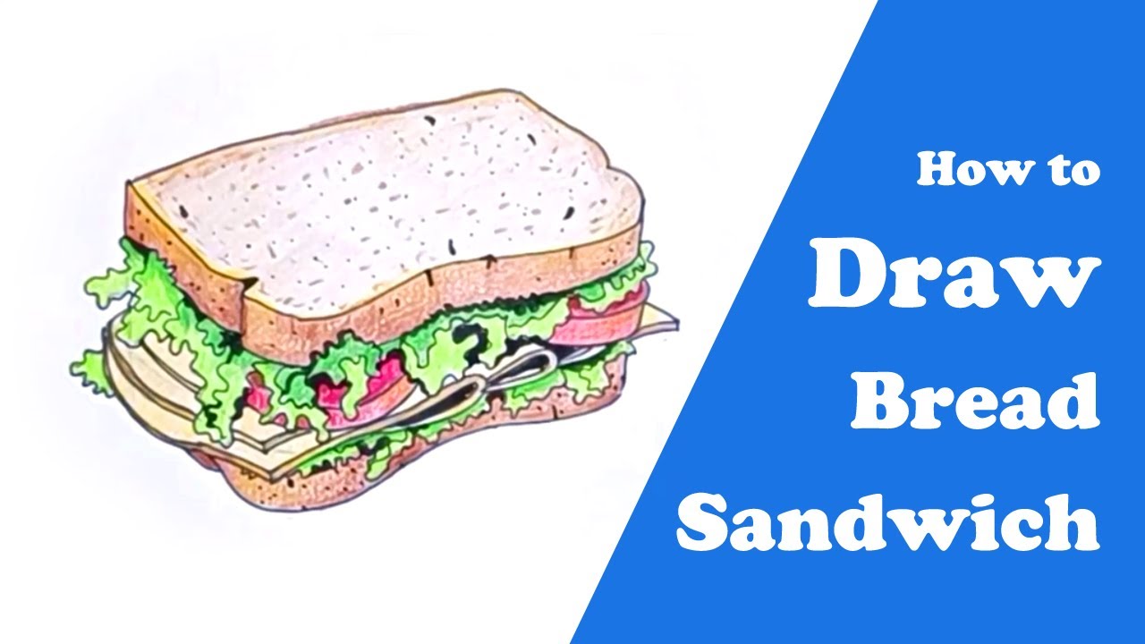 Art Tutorial: How to Sketch a Realistic Bread Sandwich ✍️ 🥪 | 