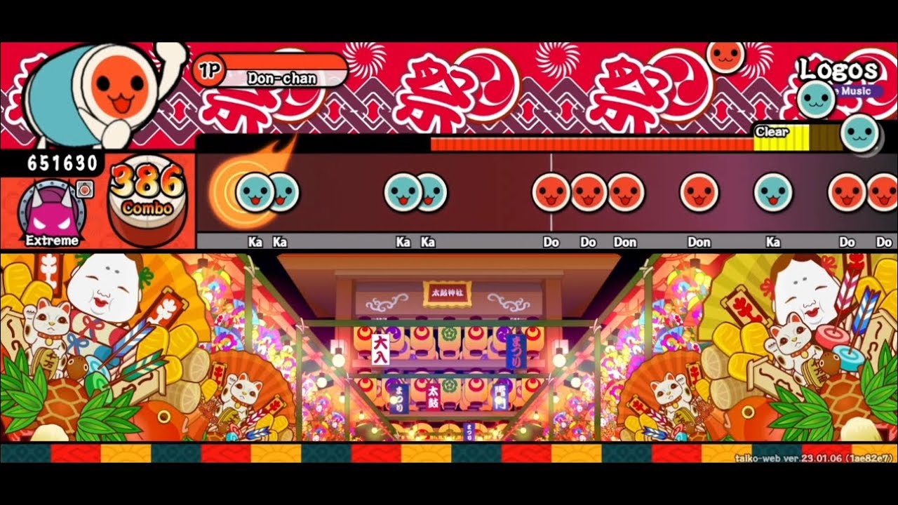 [太鼓の達人 創作譜面] Logos / polysha feat. 高城みよ「Arcaea」より