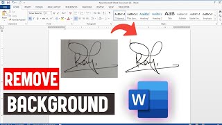 How to remove background from a scanned signature in Word