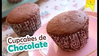 CUPCAKES DE CHOCOLATE PERFECTOS PARA DECORAR 🍫 Ponquecitos de Chocolate by Marielly
