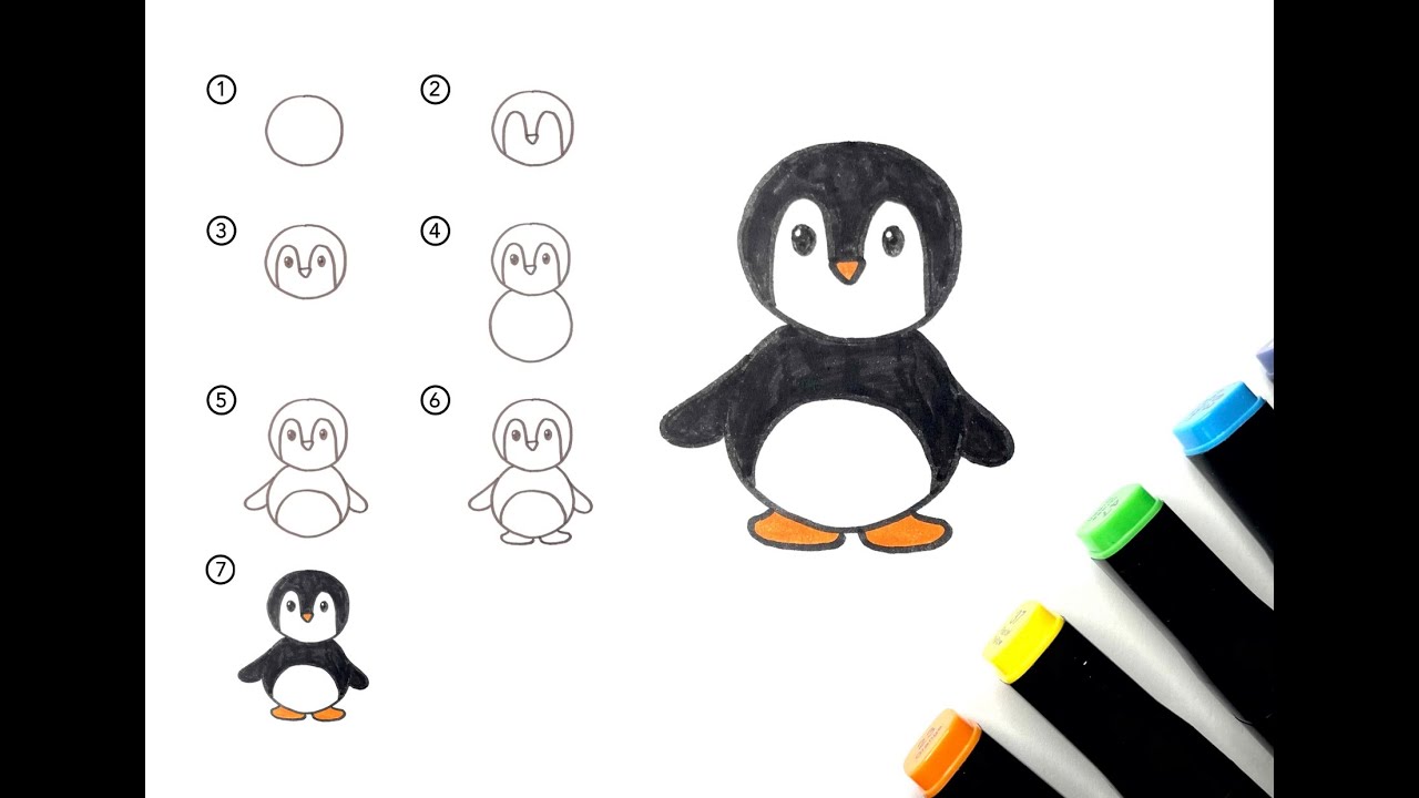 HOW TO DRAW A PENGUIN EASY STEP BY STEP I PINGUIN ZEICHNEN KINDERLEICHT HOW TO DRAW A PENGUIN EASY STEP BY STEP I PINGUIN ZEICHNEN KINDERLEICHT