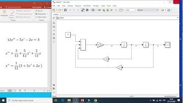 RESOLVER ECUACION DIFERENCIAL EN SIMULINK DE MATLAB