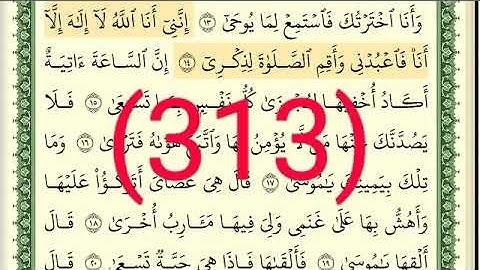 سورة   طه رقم الصفحة 313 مجود بصوت القارئ الشيخ أيمن سويد حفظه الله