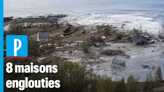 Norvège : un puissant glissement de terrain emporte 8 maisons dans la mer