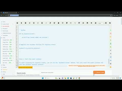 Keypress event using