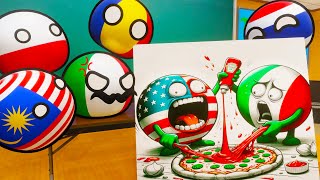 Countryballs School: Draws USA Ketchup on Pizza Italy Trigger 2 by GyLala 14,582 views 1 month ago 6 minutes, 56 seconds