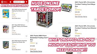 HUGE TARGET ONLINE RETAIL SPORTS CARD DROP! WHAT YOU NEED TO KNOW! WHAT DROPPED AND HOW MANY!