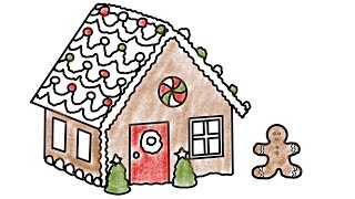 Colour with me | Gingerbread House | Christmas | Art for Kids | FREE colouring Pages!