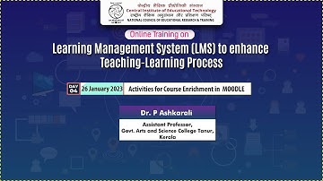 Online Training: Day 4: Activities For Course Enrichment in MOODLE