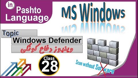 Windows Defender in Control Panel Class - 28 | Windows Defender in Pashto