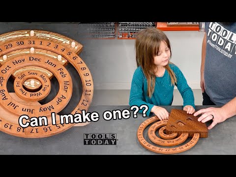 How to Make Perpetual Wood Calendar, with CNC Plans | ToolsToday CNC Video thumbnail